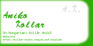 aniko kollar business card